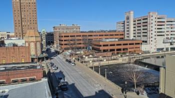 Weather camera view of City of Aurora IL.