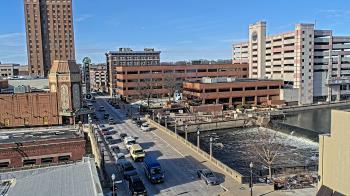 Weather camera view of City of Aurora IL.