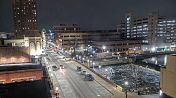 Weather camera view of City of Aurora IL.