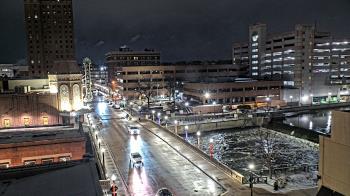 Weather camera view of City of Aurora IL.