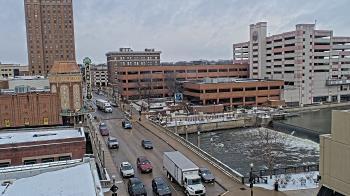 Weather camera view of City of Aurora IL.