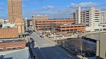 Weather camera view of City of Aurora IL.