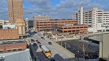 Weather camera view of City of Aurora IL.