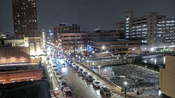 Weather camera view of City of Aurora IL.