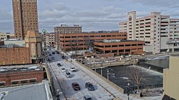 Weather camera view of City of Aurora IL.