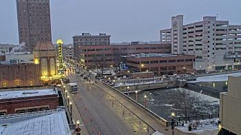 Weather camera view of City of Aurora IL.