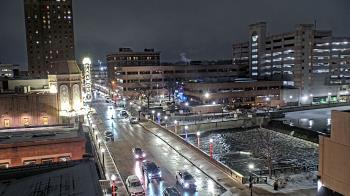 Weather camera view of City of Aurora IL.