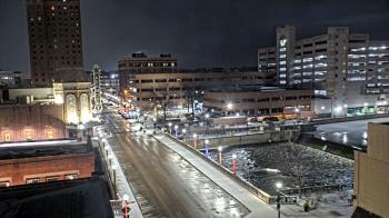 Weather camera view of City of Aurora IL.