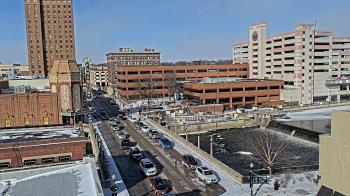 Weather camera view of City of Aurora IL.