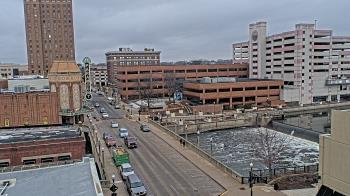 Weather camera view of City of Aurora IL.