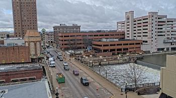 Weather camera view of City of Aurora IL.