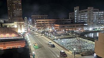 Weather camera view of City of Aurora IL.