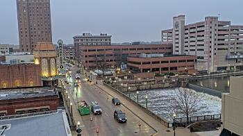 Weather camera view of City of Aurora IL.