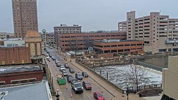 Weather camera view of City of Aurora IL.