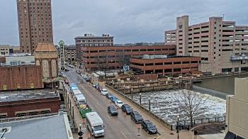 Weather camera view of City of Aurora IL.