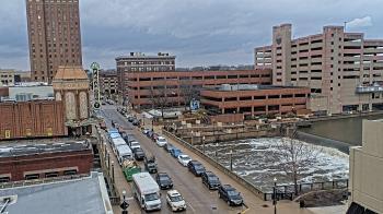 Weather camera view of City of Aurora IL.