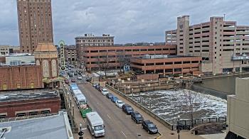 Weather camera view of City of Aurora IL.