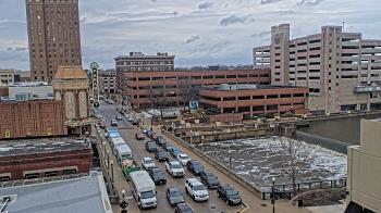 Weather camera view of City of Aurora IL.