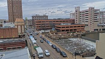 Weather camera view of City of Aurora IL.