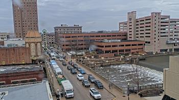 Weather camera view of City of Aurora IL.