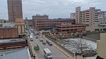 Weather camera view of City of Aurora IL.