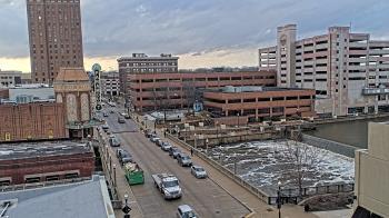 Weather camera view of City of Aurora IL.