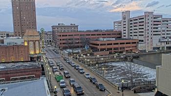 Weather camera view of City of Aurora IL.