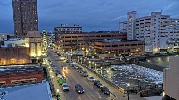Weather camera view of City of Aurora IL.