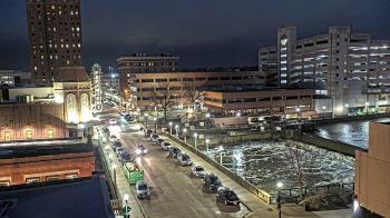 Weather camera view of City of Aurora IL.