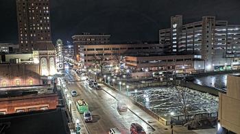 Weather camera view of City of Aurora IL.