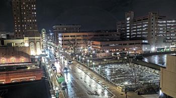 Weather camera view of City of Aurora IL.