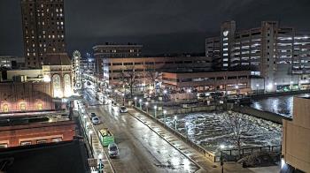 Weather camera view of City of Aurora IL.