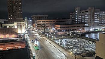 Weather camera view of City of Aurora IL.