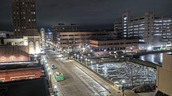 Weather camera view of City of Aurora IL.