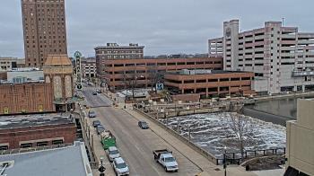 Weather camera view of City of Aurora IL.