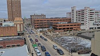 Weather camera view of City of Aurora IL.