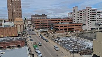 Weather camera view of City of Aurora IL.