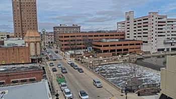 Weather camera view of City of Aurora IL.