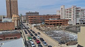 Weather camera view of City of Aurora IL.
