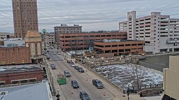 Weather camera view of City of Aurora IL.