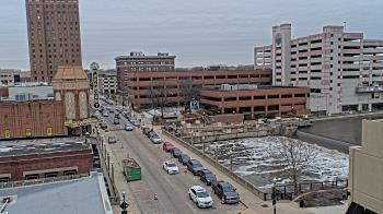 Weather camera view of City of Aurora IL.