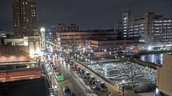 Weather camera view of City of Aurora IL.