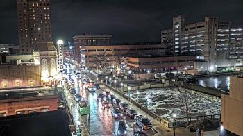 Weather camera view of City of Aurora IL.