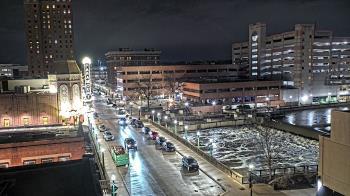 Weather camera view of City of Aurora IL.