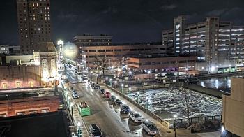 Weather camera view of City of Aurora IL.
