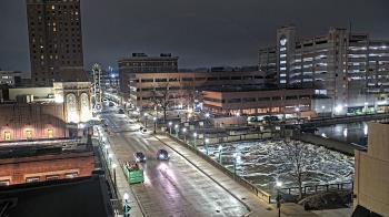 Weather camera view of City of Aurora IL.
