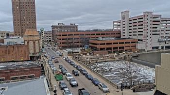 Weather camera view of City of Aurora IL.