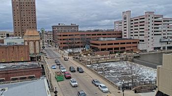 Weather camera view of City of Aurora IL.