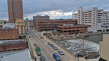 Weather camera view of City of Aurora IL.