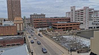 Weather camera view of City of Aurora IL.